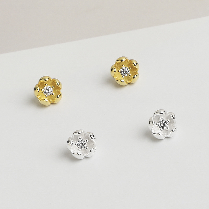 Jewelry Making In La - จี้รูปดอกไม้ขนาดเล็ก ประดับด้วยเพทาย ทำจากเงินสเตอร์ลิง 925 อุปกรณ์สำหรับทำเครื่องประดับ DIY