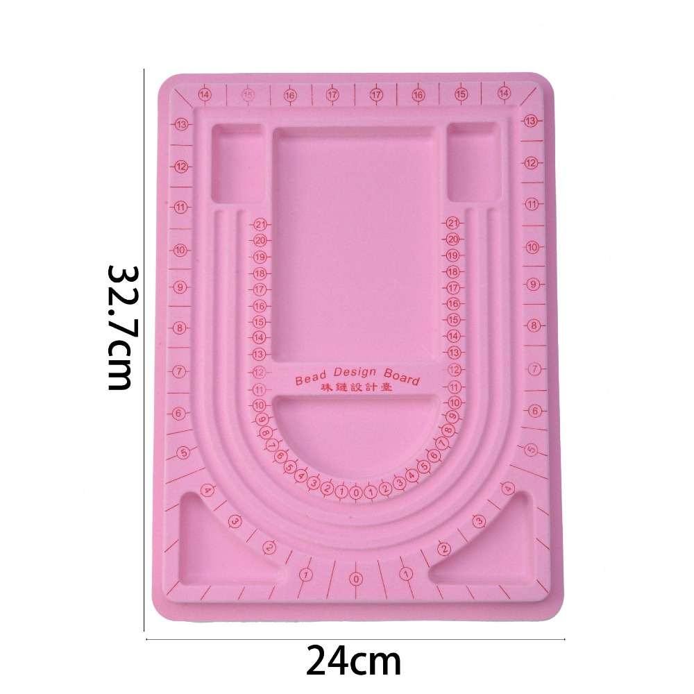 Jewelry Making Board - แผ่นรองลูกปัดหลากสีสันสำหรับทำสร้อยข้อมือ สร้อยคอ อุปกรณ์ประดับตกแต่ง ถาดใส่ลูกปัด เครื่องมือวัด สำหรับงานฝีมือ