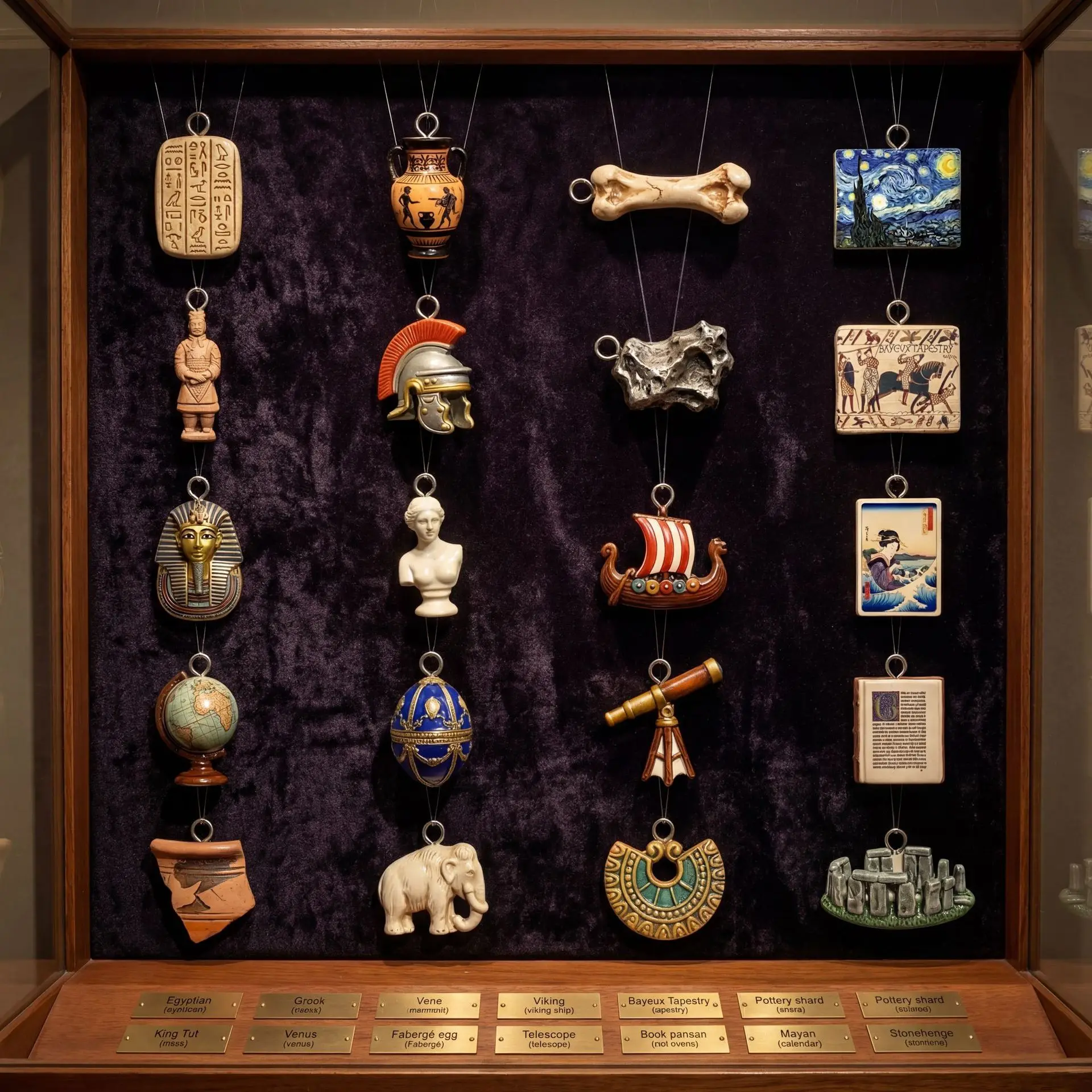 Jewelry Making History - จี้รูปปั้นโบราณประวัติศาสตร์โลกขนาดเล็ก จี้วัตถุโบราณ เครื่องประดับวินเทจสำหรับสร้อยคอ สร้อยข้อมือ กระเป๋า และงาน