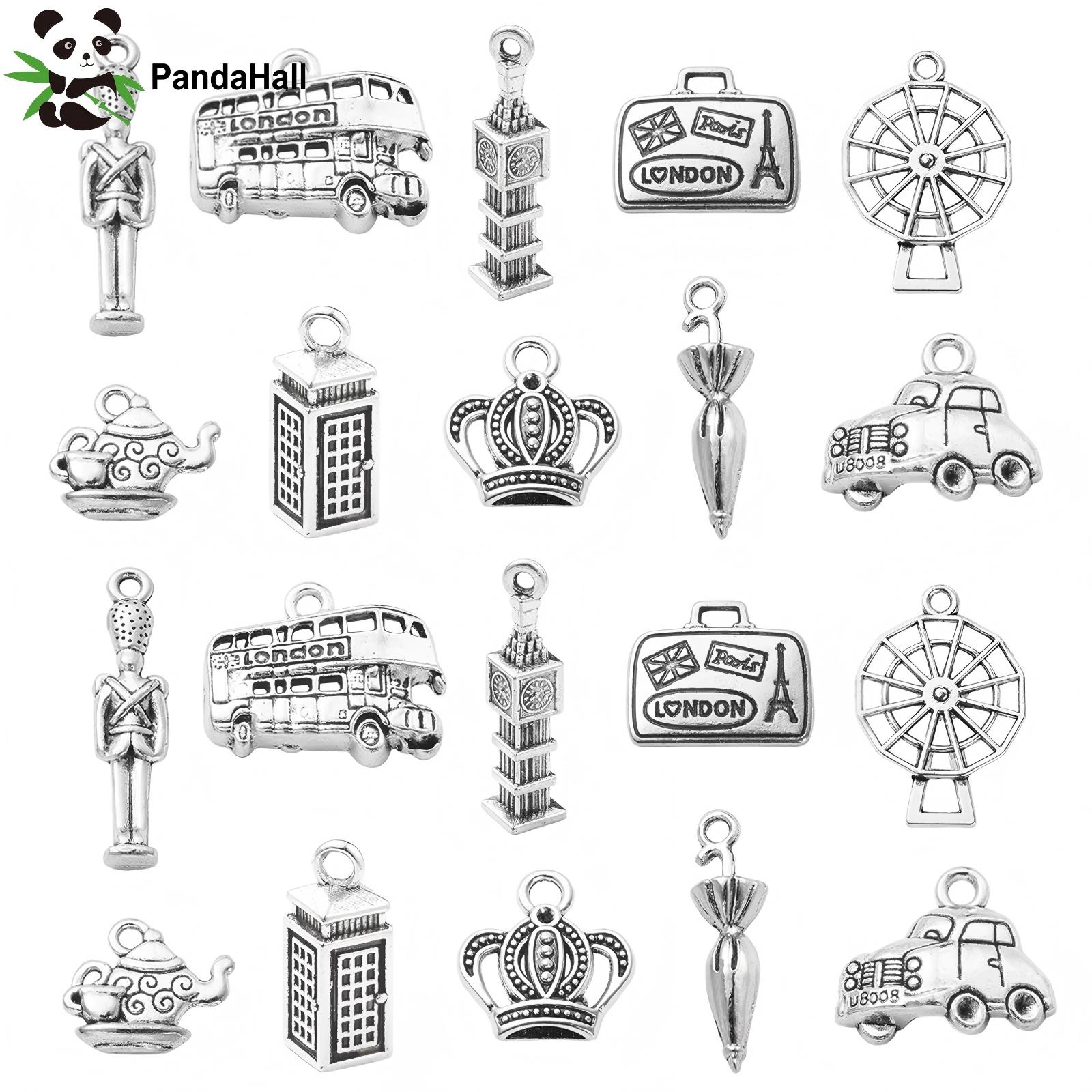 Jewelry Making London - PandaHall ชุดจี้ห้อยธีมลอนดอน 100 ชิ้น 10 แบบ