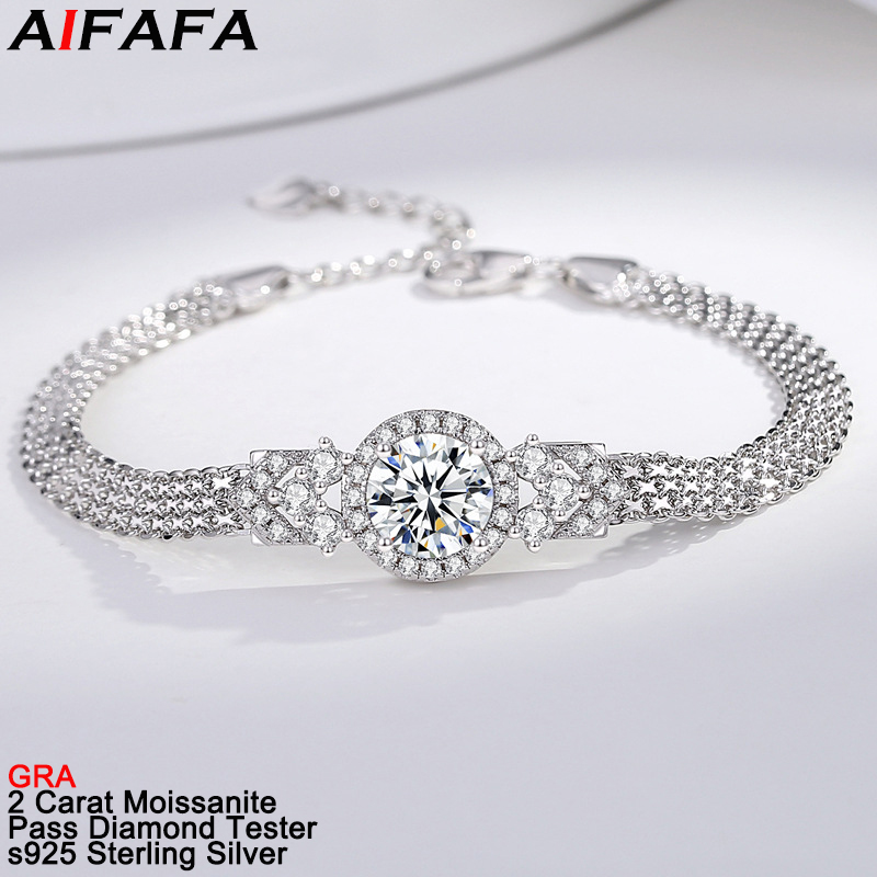 Lobster Clasp Silver - ใหม่ 2 กะรัต D สี VVS1