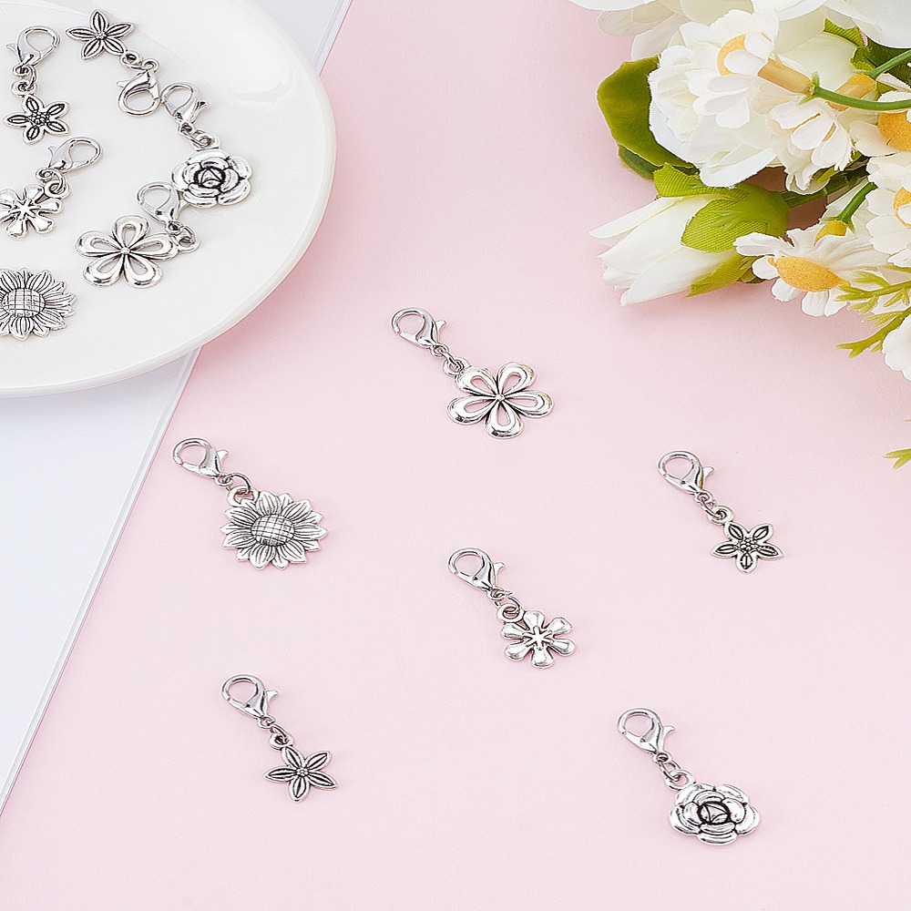 12 ชิ้น 6 แบบ จี้โลหะผสมพร้อมต - Lobster Clasp Silver บทวิจารณ์และราคา