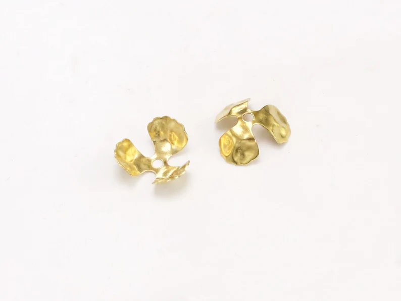 100 ชิ้น ฝาครอบลูกปัดทองเหลือง - Jewelry Making Gemstones บทวิจารณ์และราคา